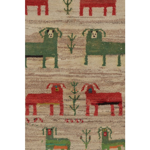Vintage Pictorial Animal Gabbeh Rug by Rug & Kilim, Afghanistan, 1950-1959 For Sale In New York - Image 6 of 10