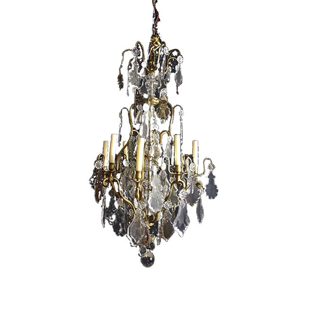Crystal & Bronze Chandeliers For Sale