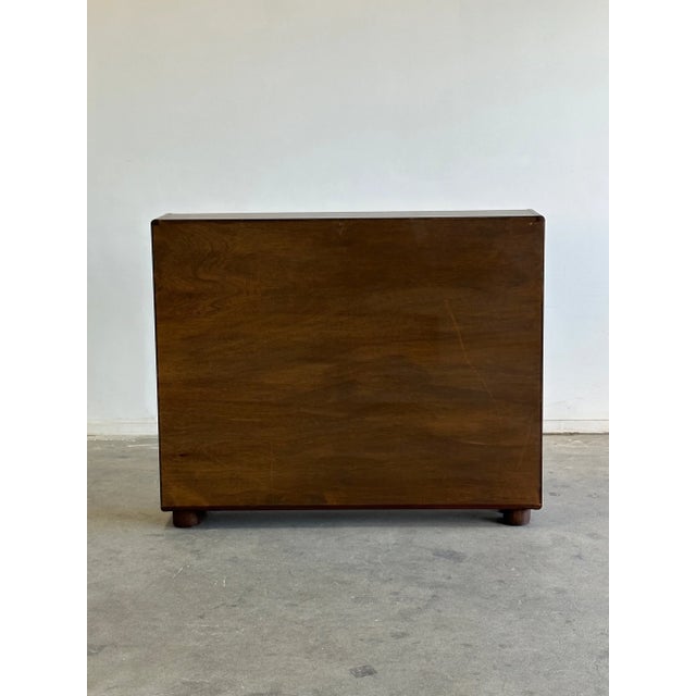 Brown 1970s Thin Bookcase in Dark Teak For Sale - Image 8 of 8