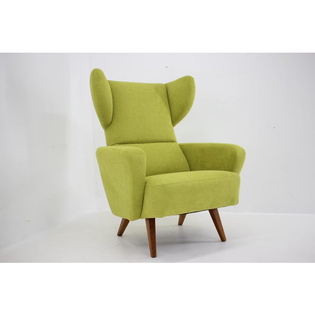 1960s Wing Chair, Czechoslovakia, 1960s For Sale - Image 5 of 15