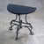 Wood Early 20th Century Art Deco Italianate Demilune Table Black Painted Hand Wrought Iron Base For Sale - Image 7 of 18