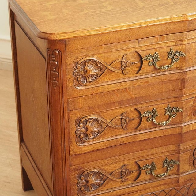 Antique French Chest of Drawers in Oak, 1880s For Sale - Image 10 of 17