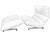 Vittorio Varo “Canestrari” Lounge Chair and Ottoman, Italy 1970’s. Original white leather in great condition. Measures...