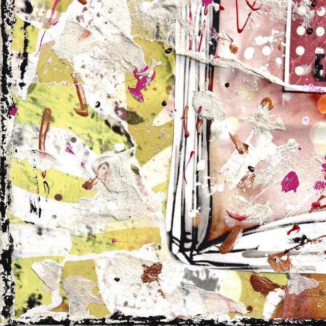 2020s Chanel Party - Feminine Floral Perfume Still Life Textural Collage Original Artwork by Marion Duschletta For Sale - Image 5 of 10