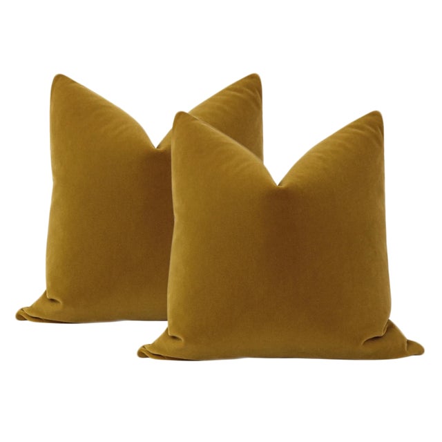 Not Yet Made - Made To Order 22" Bourbon Mohair Velvet Pillows - a Pair For Sale - Image 5 of 5