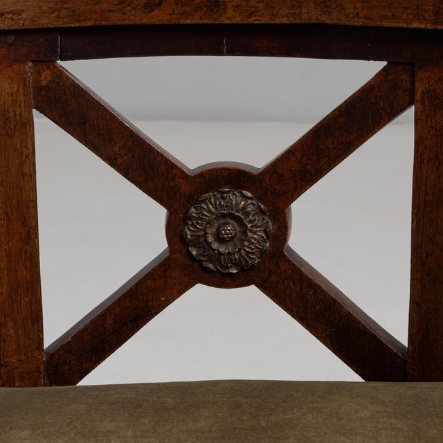 19th Century French Empire Style Tub Chair In Original Patina For Sale - Image 9 of 18