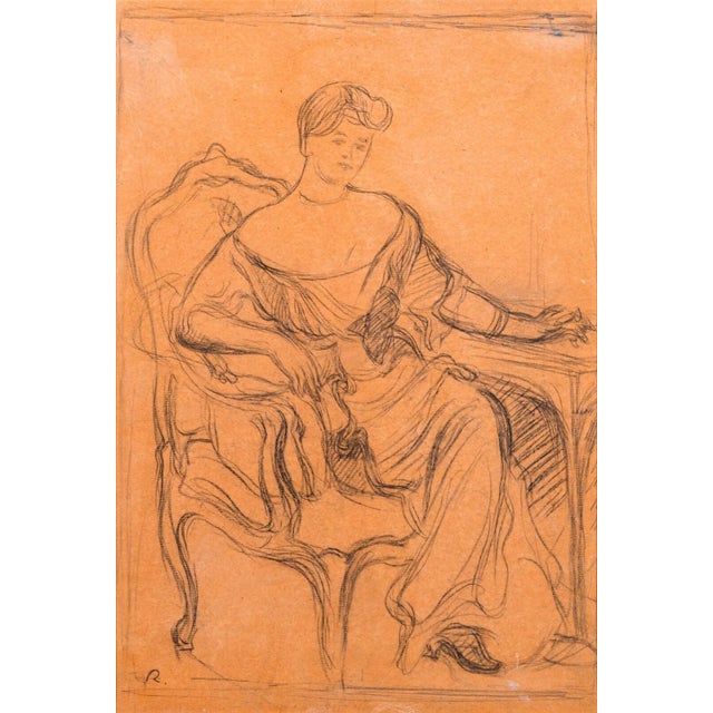 Late 20th Century Pierre-Auguste Renoir Madame De Galéa Signed Original Sketch Graphite on Paper For Sale - Image 5 of 13