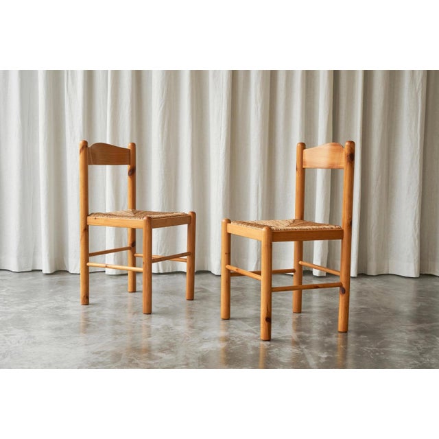 Rustic Chalet Chic Chairs in Pine and Rush in the style of Vico Magistretti, 1970s, Set of 6 For Sale - Image 11 of 15