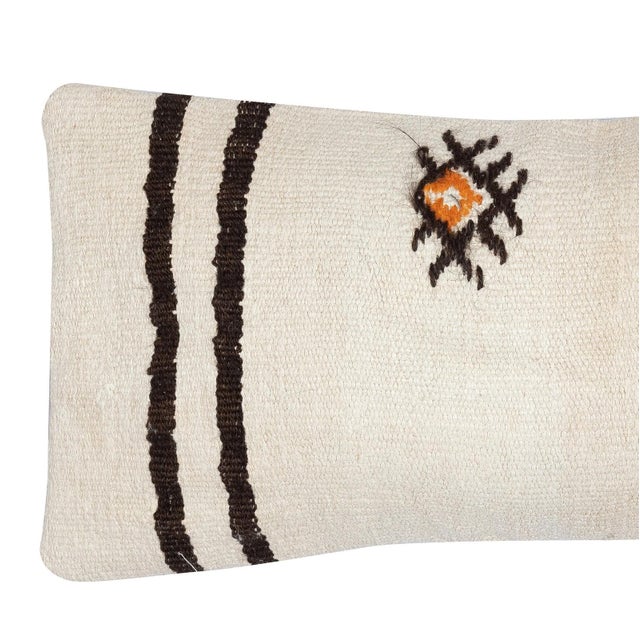 Add a touch of history and warmth to your space with this vintage handmade Turkish hemp kilim cushion cover. Crafted from...