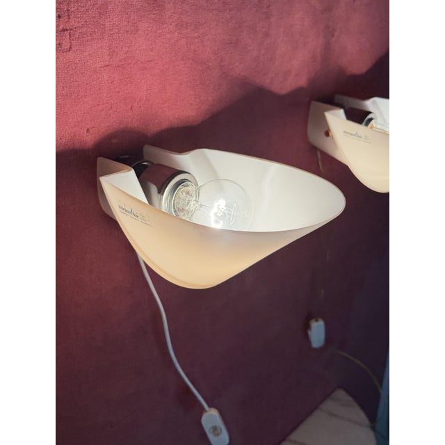 Metal Vintage Wall Lamps in Pink Murano Glass, 1960s, Set of 2 For Sale - Image 7 of 15