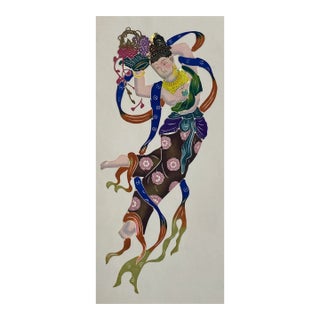 Chinese Figural Cut Out Painting For Sale