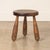 French 1950s Short French Wood Tripod Stool For Sale - Image 3 of 6