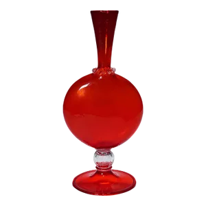 Vetro Soffiato Glass Vase by Vittorio Zecchin for Venini Murano Ca. 1950