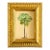 Original Hand-Painted Palm Tree Painting in a Vintage Frame For Sale