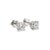 14k White Gold 4 Prong Screw Back 1.40 Ct Round Diamond Stud Earrings, A Pair For Sale - Image 4 of 8