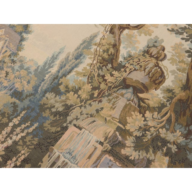 Vintage Machine Made Wall Hanging Tapestry. 5'4"x 6'6" For Sale - Image 4 of 14