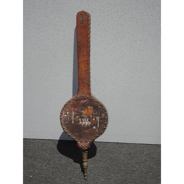 Unique Bellow in Fair Antique Condition. There is wear and the leather is broken in some places. This piece is now Good as...