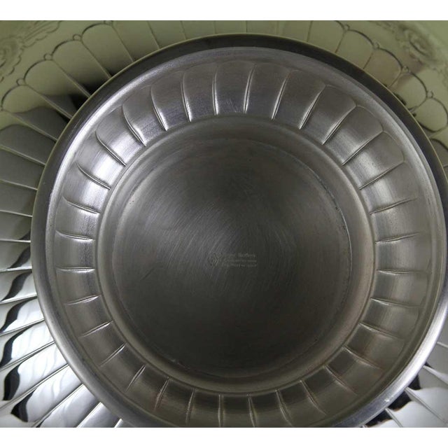 1980’s Vintage/New Old Stock Cooper Brothers Silverplate Punch Bowl, Fluted & Chased Mayland For Sale - Image 10 of 11