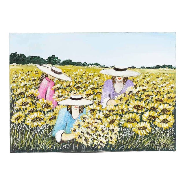 Costanza Mantovani, Field of Flowers, 2007, Oil on Canvas For Sale