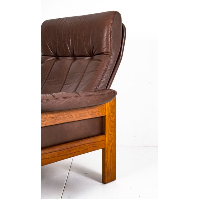 Vintage Teak & Leather Atlanta Armchair by Sven Ellekaer for Skippers Mobler A/S Design, 1980s For Sale - Image 13 of 18
