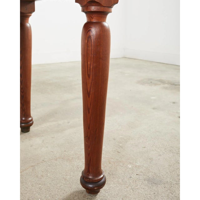 Country English Fruitwood Farmhouse Harvest Dining Table For Sale - Image 10 of 13