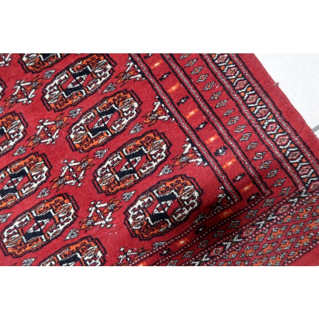 1960s, Handmade Vintage Uzbek Bukhara Rug 2.8' X 4.1' For Sale In New York - Image 6 of 10