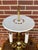 1960s Maison Janson Style Brass and Red Toleware Bouillotte Table Lamp For Sale In Mobile - Image 6 of 12