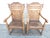 Pair of antique English Jacobean style solid oak armchairs, c.1880 A good looking pair of chairs with heavily carved back...