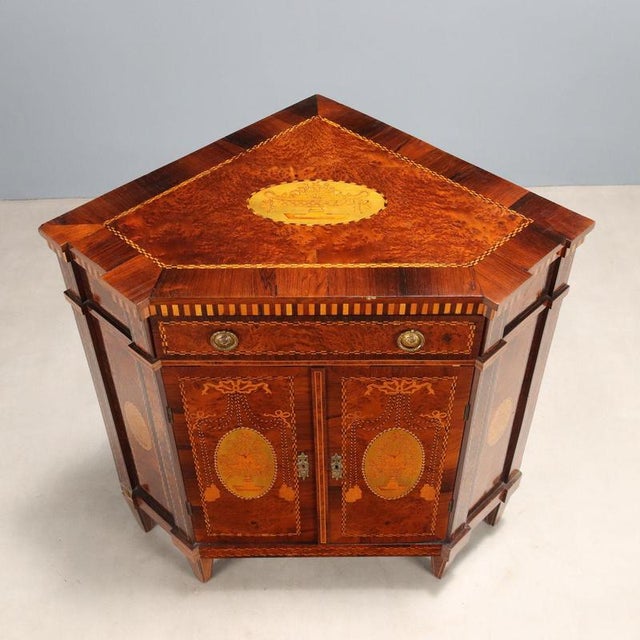 Neoclassical Style Corner Cabinet For Sale - Image 10 of 13