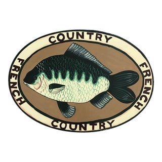 Vintage Hand-Painted French Country Sign For Sale