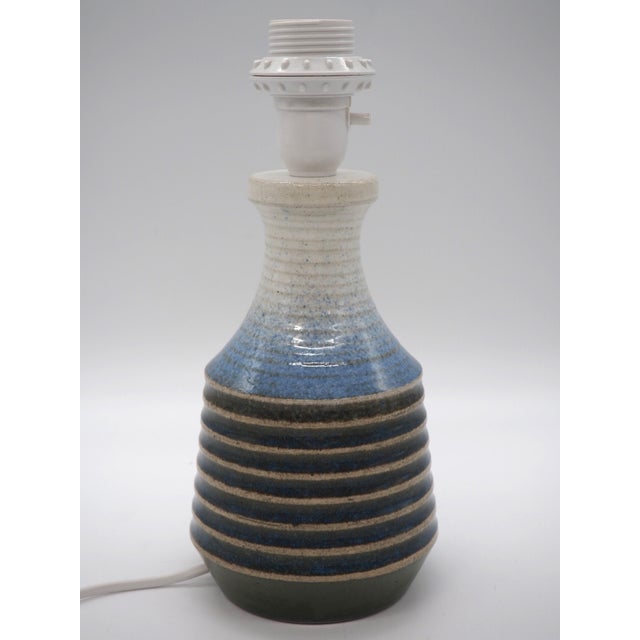 Mid-Century Modern Ego Stoneware Table Lamp by Heinz Schlichting for Ego Stengods, 1980s For Sale - Image 3 of 12