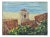 Pino Romanò, Roofs and Bell Tower, Oil Painting, 1990s For Sale