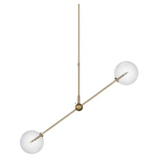 Balance Brass Chandelier by Switching For Sale