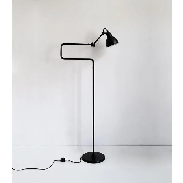 Black lampe gras n° 411 floor lamp by bernard-albin gras dimensions: d 72 x w 32 x h 211 cm. Materials: steel. All our...