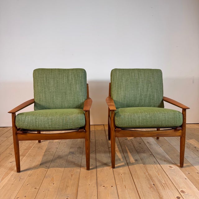 Vintage Lounge Chairs by Arne Vodder for Glostrup Møbelfabrik, 1960s, Set of 2 For Sale - Image 3 of 10