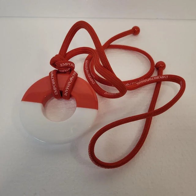 White and Red Necklace from Emporio Armani, Italy For Sale - Image 4 of 18