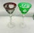 How to toast to the Christmas Season this year? These antique crystal wine goblets red and green are as festive as it...