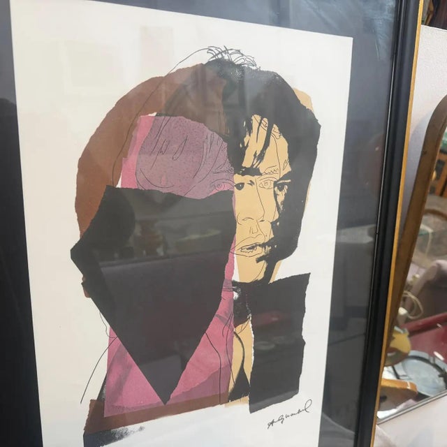 Andy Warhol A 21st Century Framed Pop Art Mick Jagger 42/100 Lithograph by Andy Warhol For Sale - Image 4 of 11