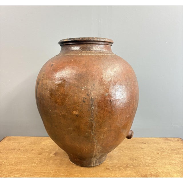 Mediterranean 19th-Century Spanish Terracotta Tinaja - An Authentic Mediterranean Masterpiece of Wabi-Sabi Beauty For Sale - Image 3 of 11