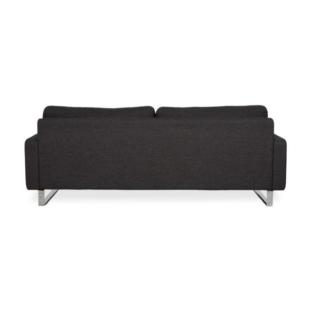 Conseta Fabric Chrome Three-Seater Anthracite Sofa from COR, Set of 2 For Sale - Image 10 of 13