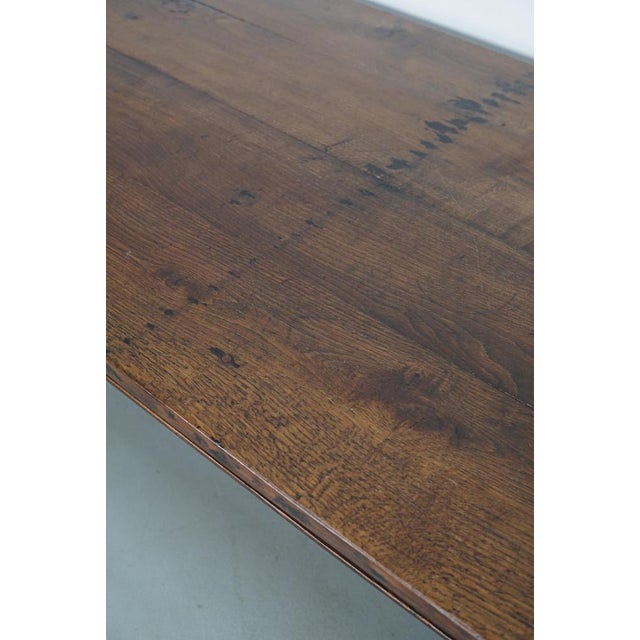 Antique French Farmhouse Dining Table in Oak For Sale - Image 5 of 18