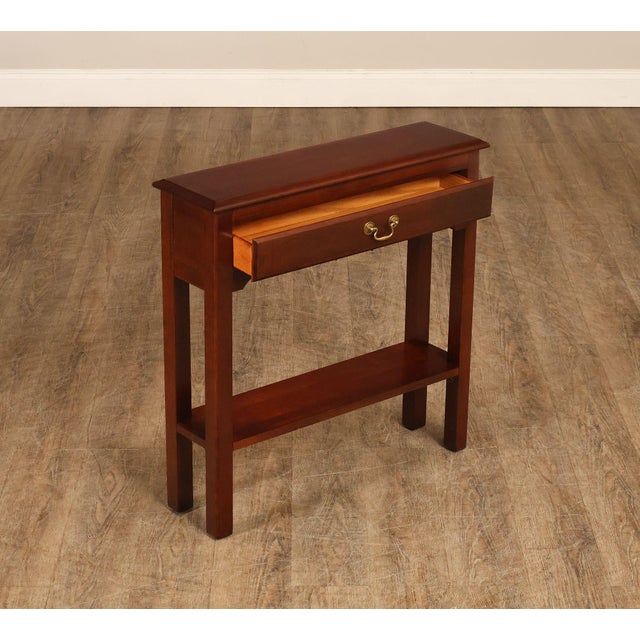 Chippendale Style Narrow One Drawer Small Console Table For Sale - Image 4 of 18