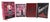 Vintage Pink, Red & Black Leather bound Decorative Book Set - 4 Barnes & Noble Collectible Classics edition of Alice's...