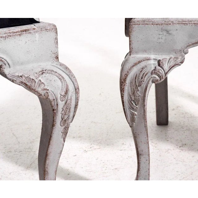 Gray Large Vintage Chairs, Set of 8 For Sale - Image 8 of 14