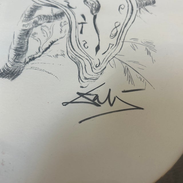 1960’s Original Melting Clock by Salvador Dali Lithograph Signed in Pencil For Sale - Image 4 of 5