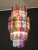 Glass Large Multicolored Quadriedri Murano Glass Chandelier, 1984 For Sale - Image 7 of 13