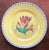 French Antique 19th Century Paris Porcelain Tulip Plates With Canary Yellow Ground - Set of 6 For Sale - Image 3 of 18