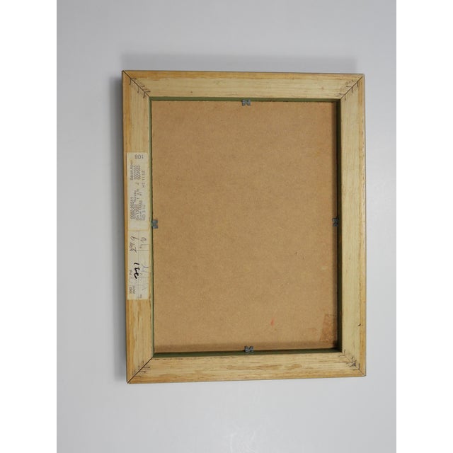 Contemporary gouache on wood panel portrait painting of man reading by K. C. Bacon (20th, 21st c.) Washington. Signed...