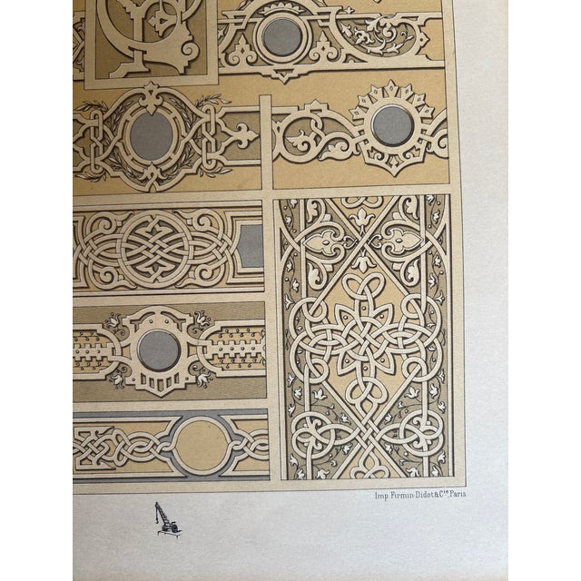 French 19th Century Print of Border Designs by Auguste Racinet For Sale In Houston - Image 6 of 7