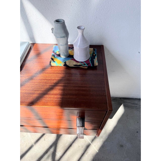 Teak Chest of Drawers with Leather Handles, 1960s For Sale - Image 15 of 18